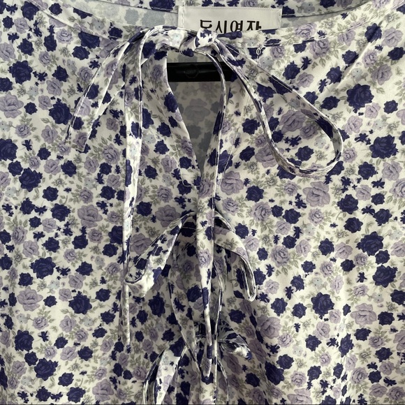 flora print blouse top - Picture 3 of 3